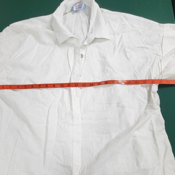 Cabana by CasaCabana white linen blend button-up swimsuit coverup NWOT  size XL - Picture 8 of 9